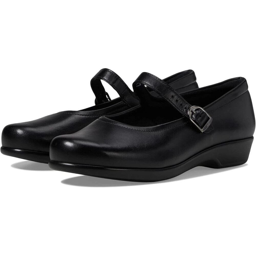 SAS Maria 2160-013 Flats Womens US 11 Black Leather Round Toe Mary Jane ZOGG2117